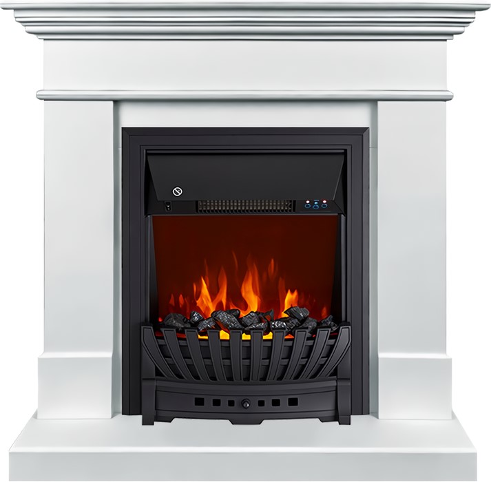 Электрокамин с классическим очагом 2D Royal Flame California STD SFT с очагом Aspen Black (белый)