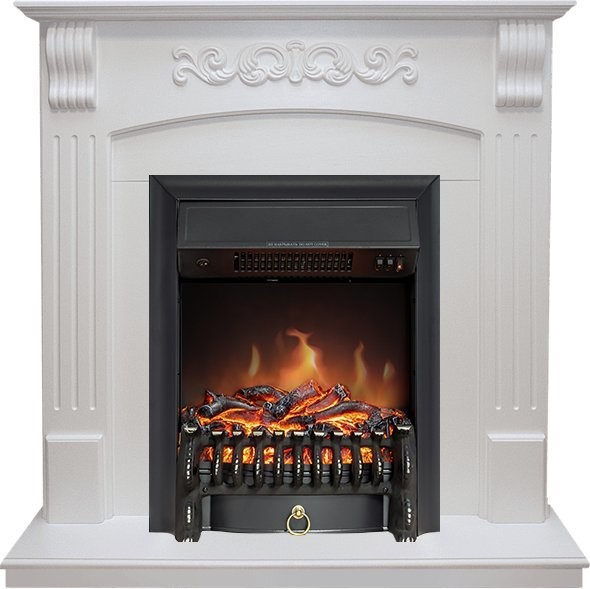 Электрокамин с классическим очагом 2D Royal Flame Sorrento с очагом Fobos FX Black/Brass