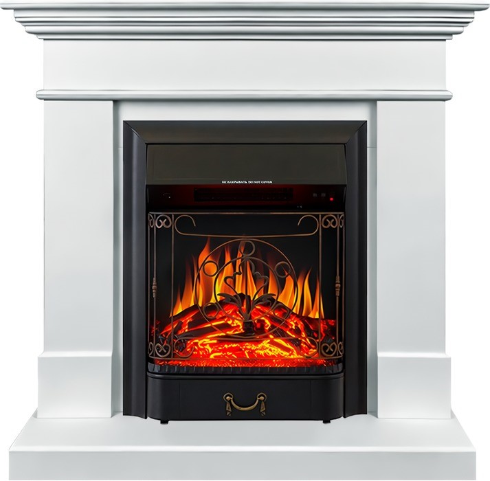 Электрокамин с классическим очагом 2D Royal Flame California STD SFT c очагом Majestic FX Brass/Black (белый)