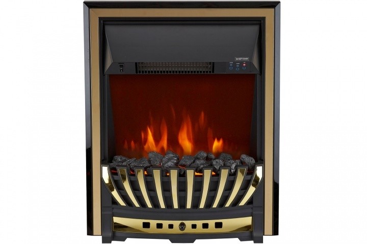 Электрокамин с классическим очагом 2D Royal Flame Sorrento угл. (Белый) с очагом Aspen Black