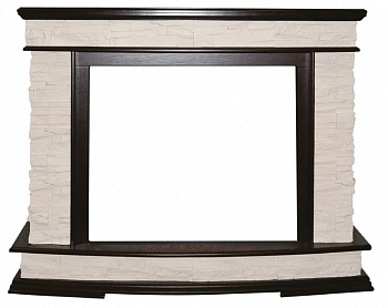 Широкий портал InterFlame Памир сланец под Panoramic 33W FX (тёмный дуб; венге)