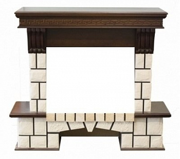 Угловой широкий портал Real-Flame Stone Corner 25/25,5