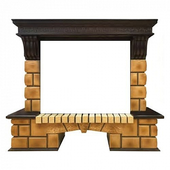 Широкий портал Real-Flame Stone Brick 26